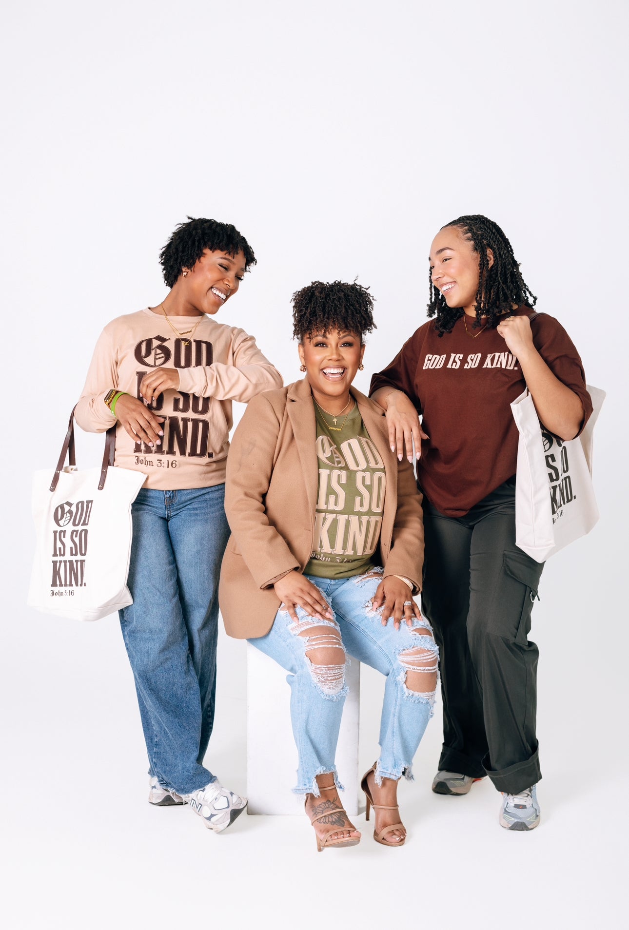 GOD IS SO KIND | Leather Strap Canvas Tote