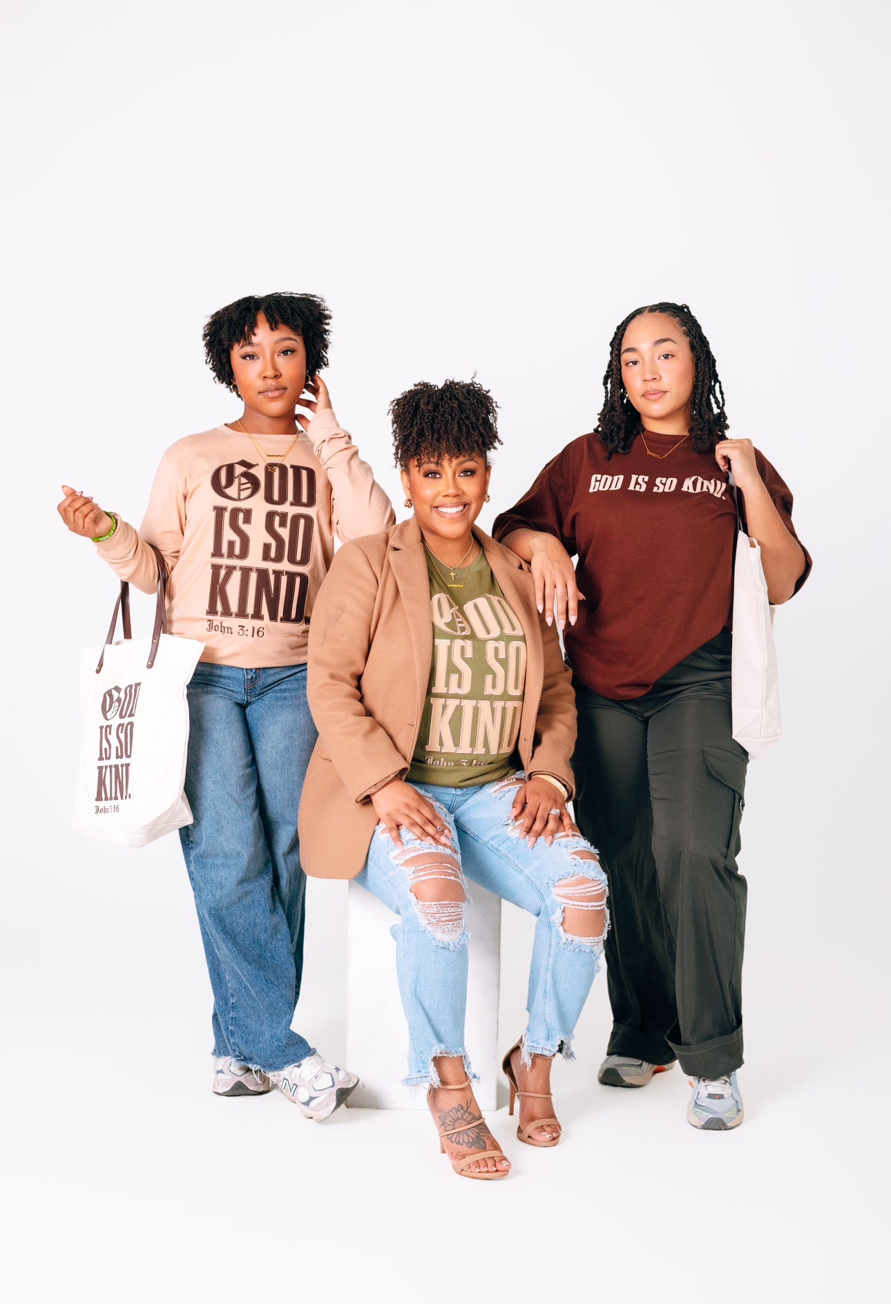 GOD IS SO KIND | Leather Strap Canvas Tote