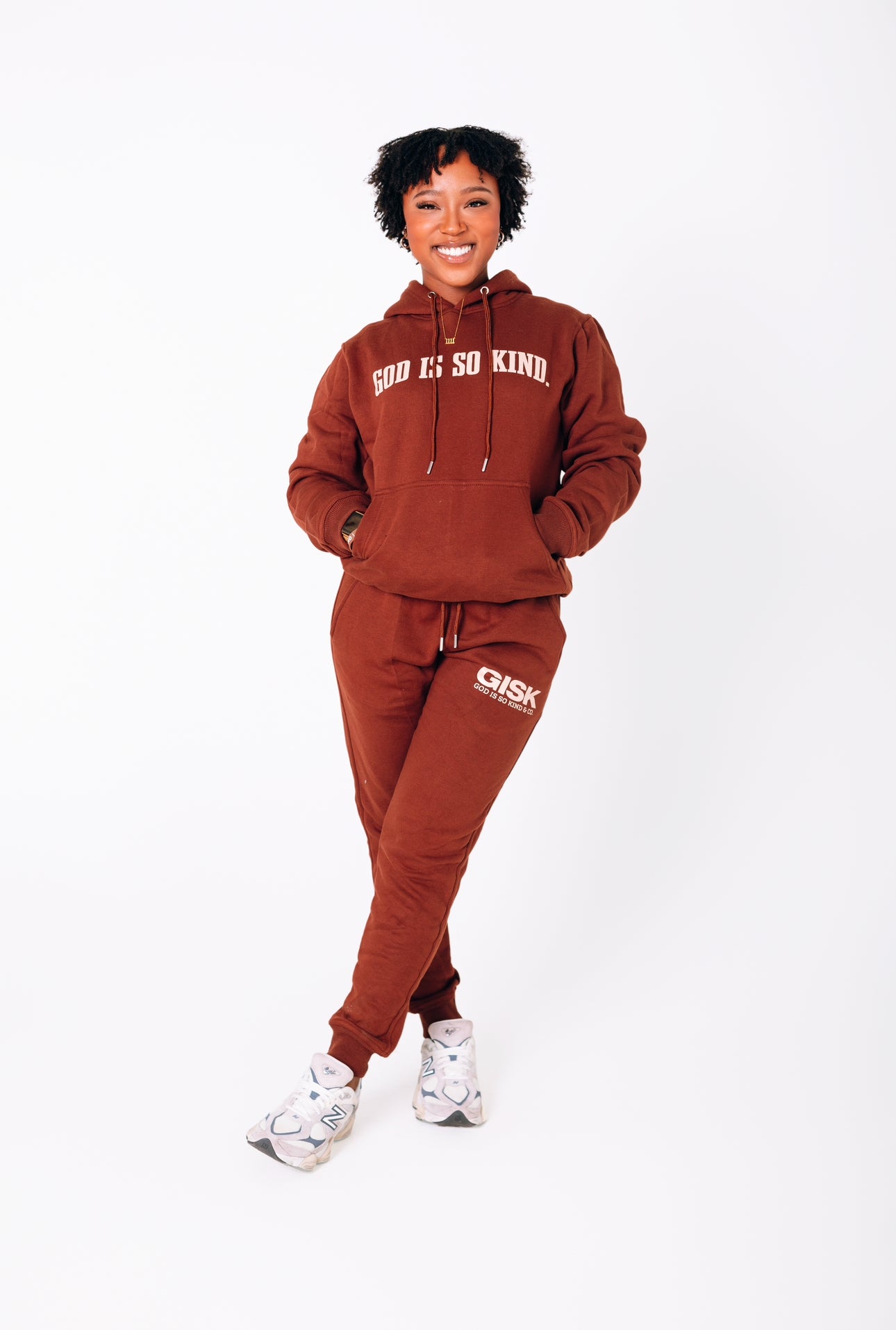 GOD IS SO KIND I Brown x Cream Hoodie