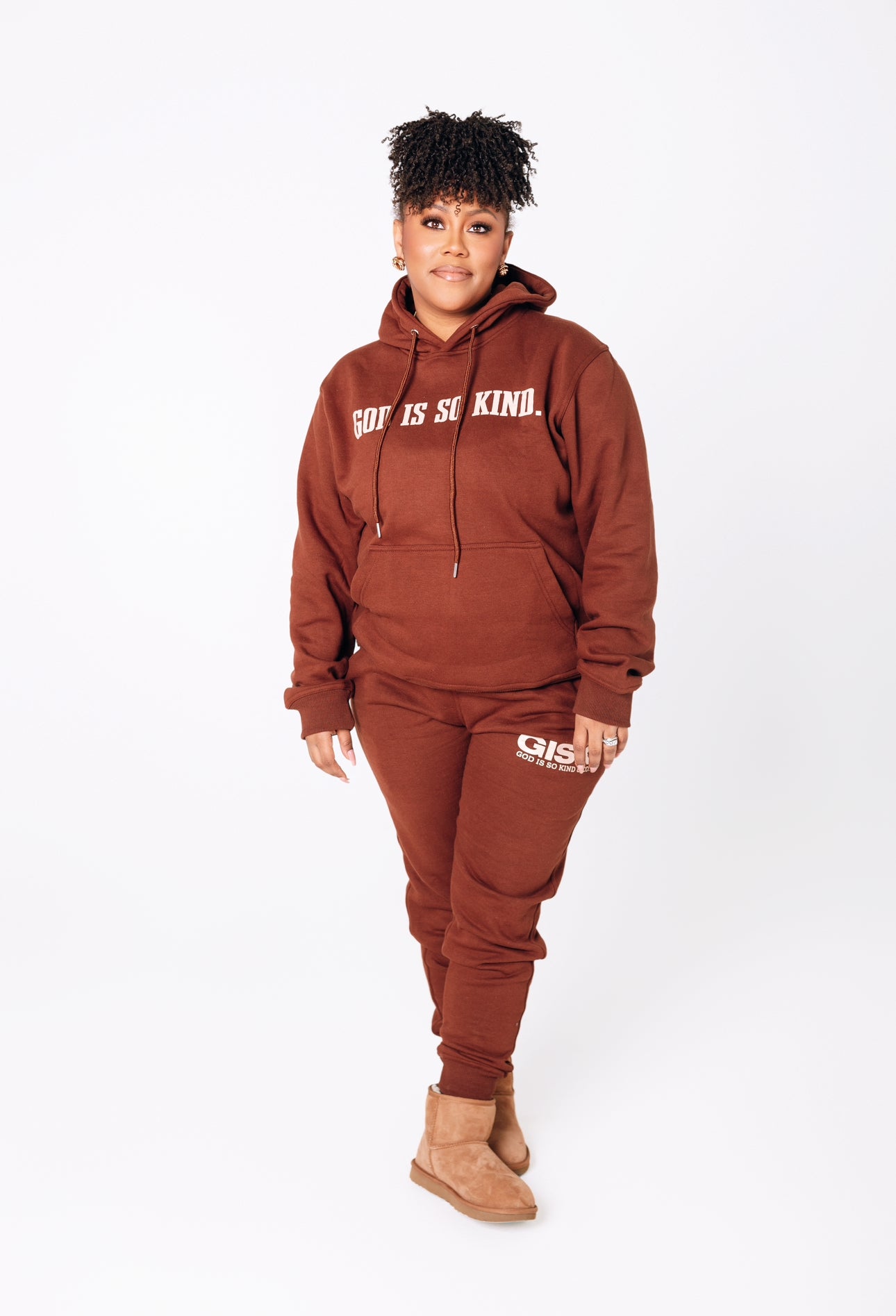 GOD IS SO KIND I Brown x Cream Hoodie