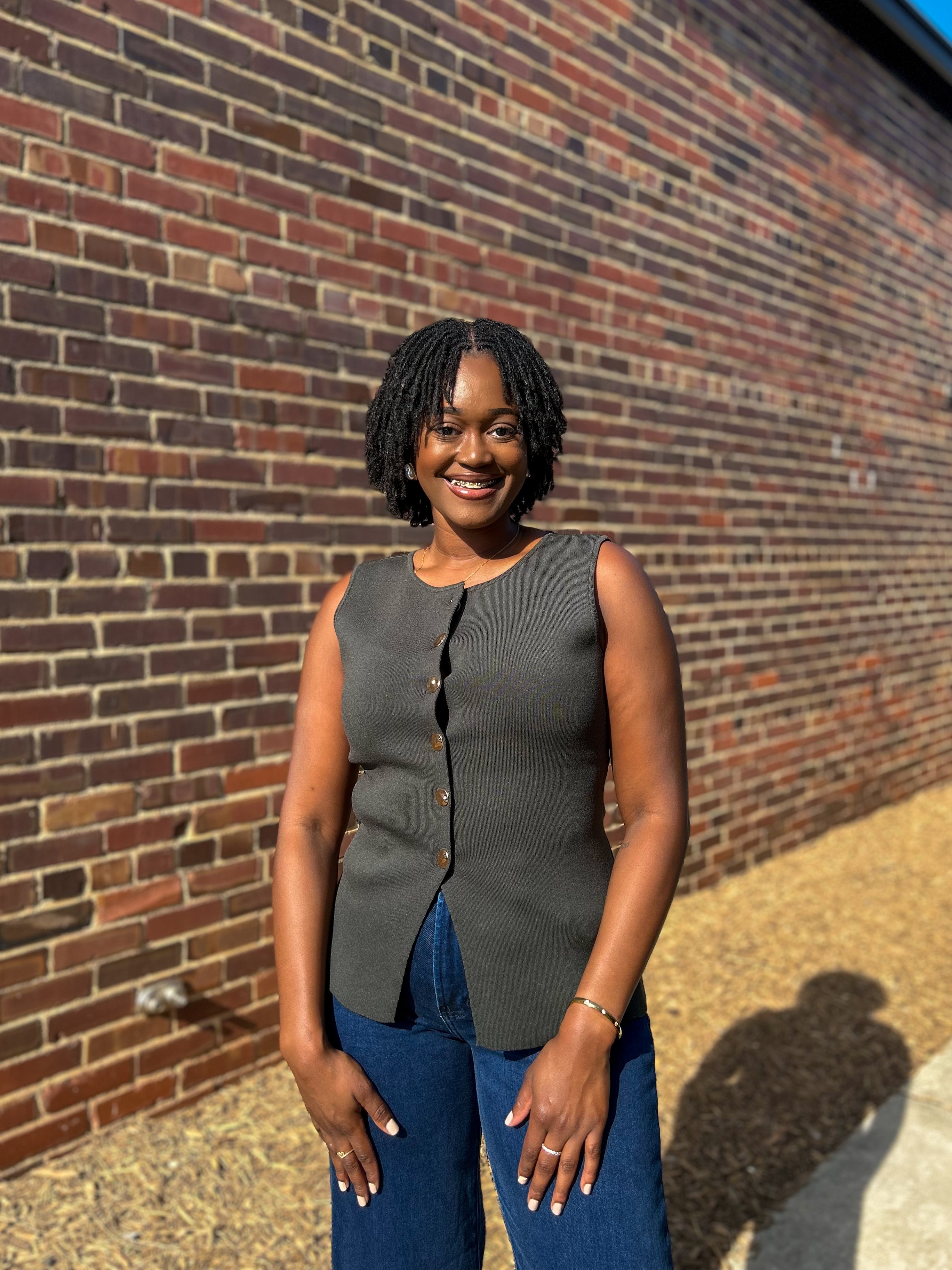 Grateful Sweater Vest (Olive)