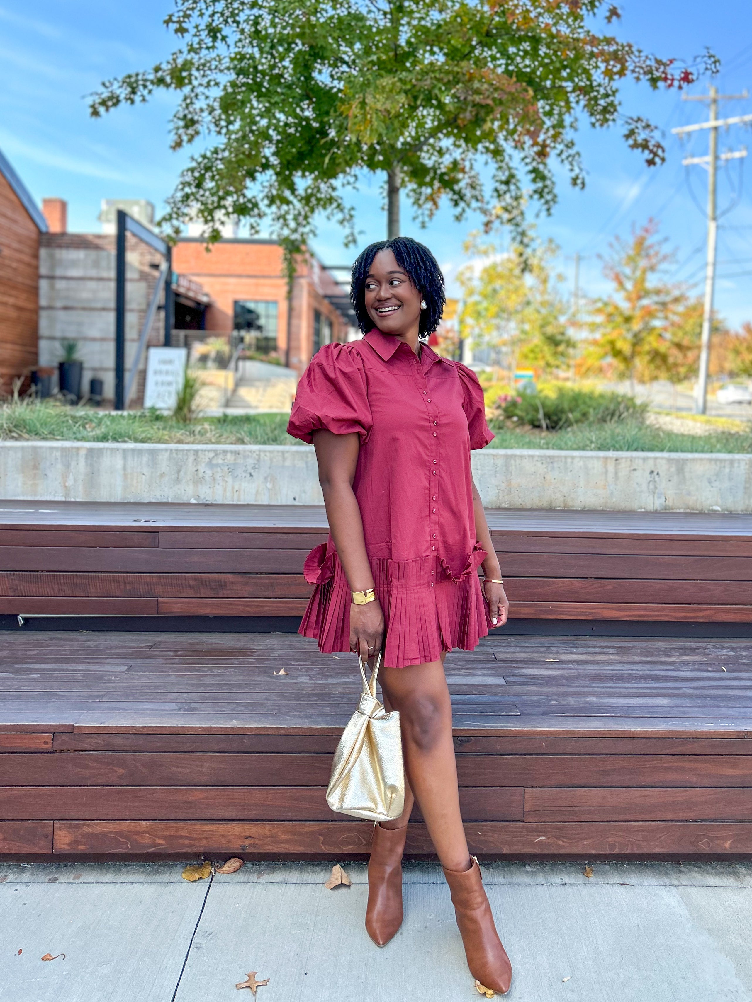 Gratitude Pleated Dress