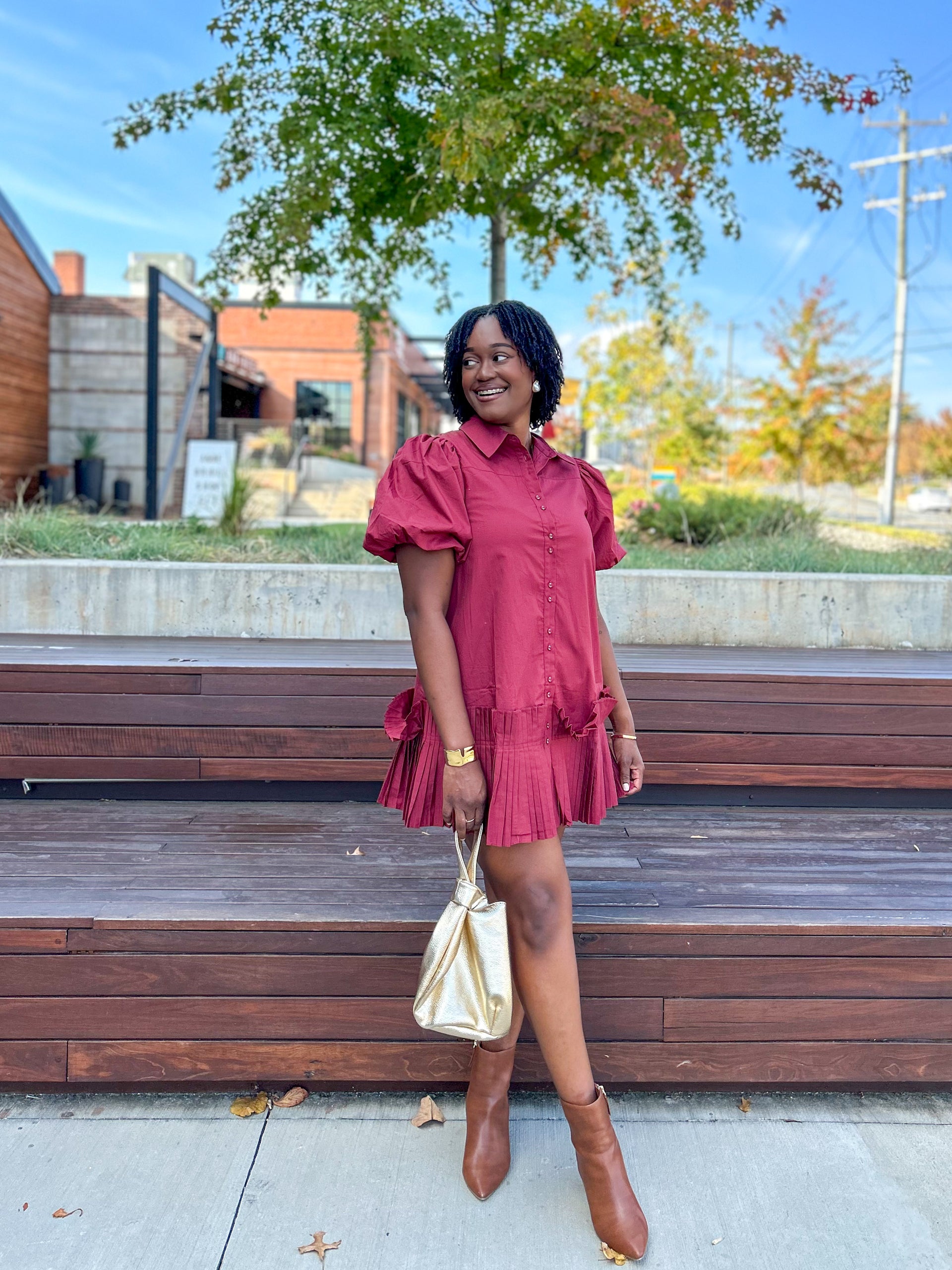 Gratitude Pleated Dress