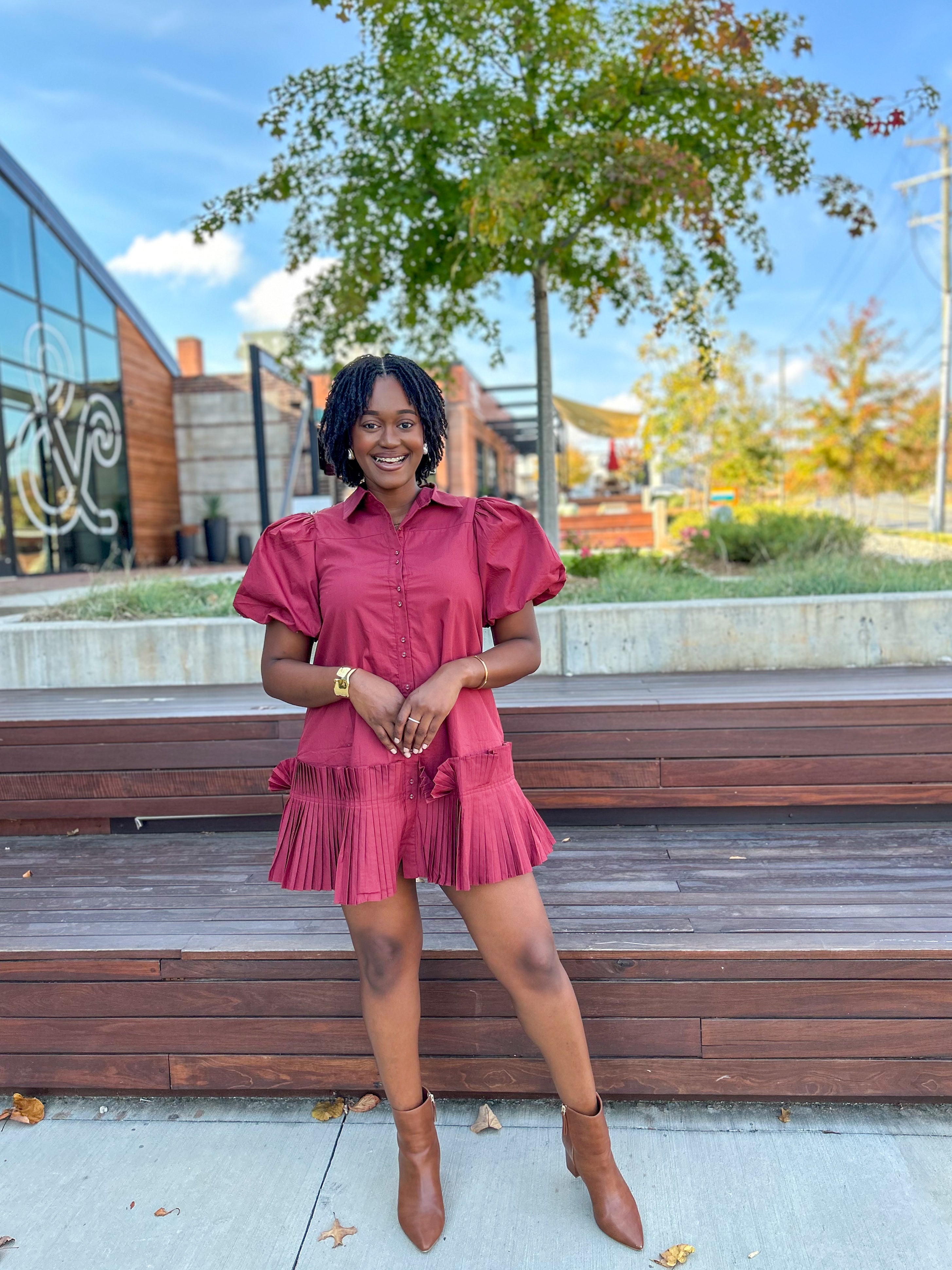 Gratitude Pleated Dress