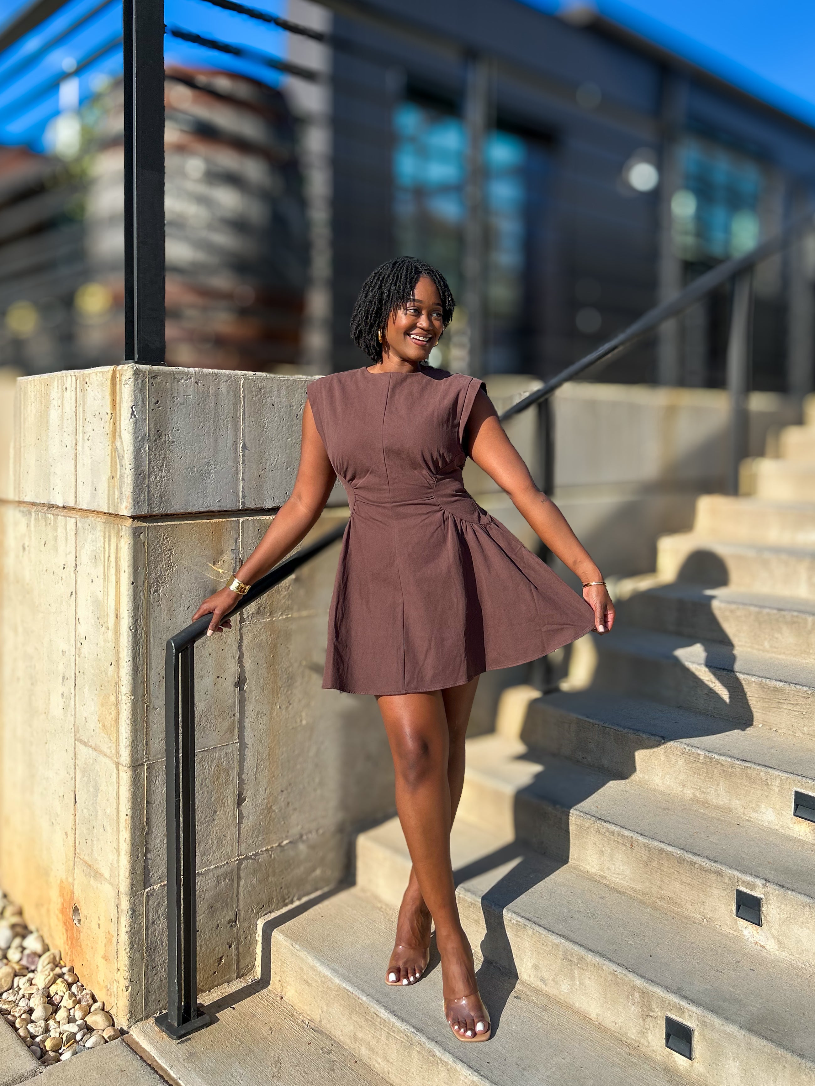 Obedience Stella Dress (Brown)