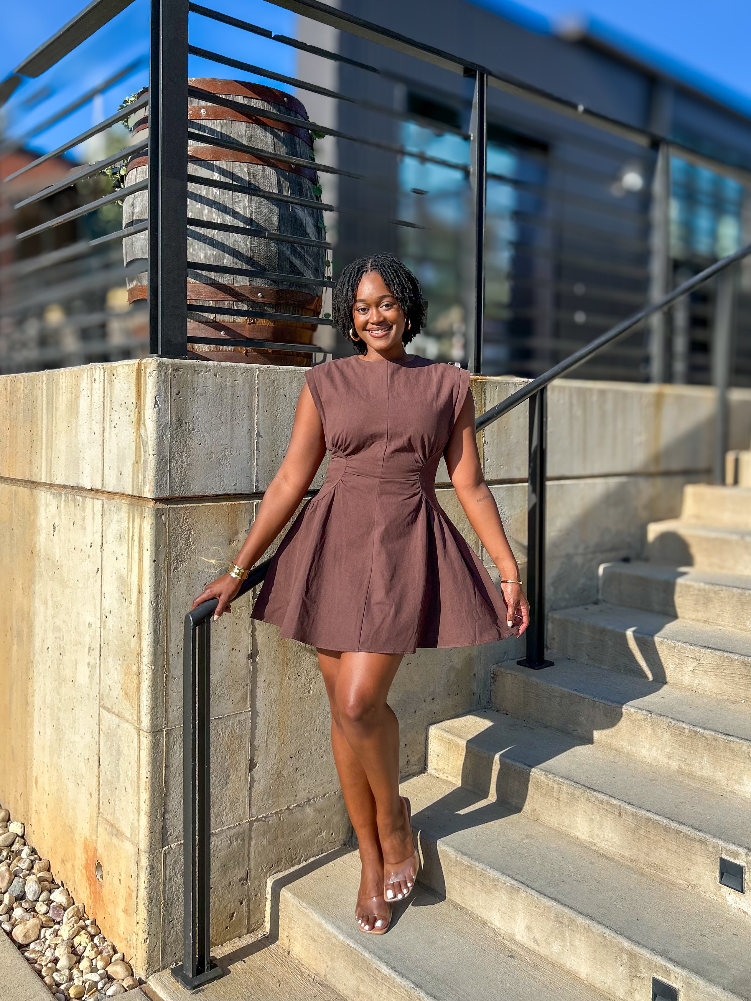 Obedience Stella Dress (Brown)