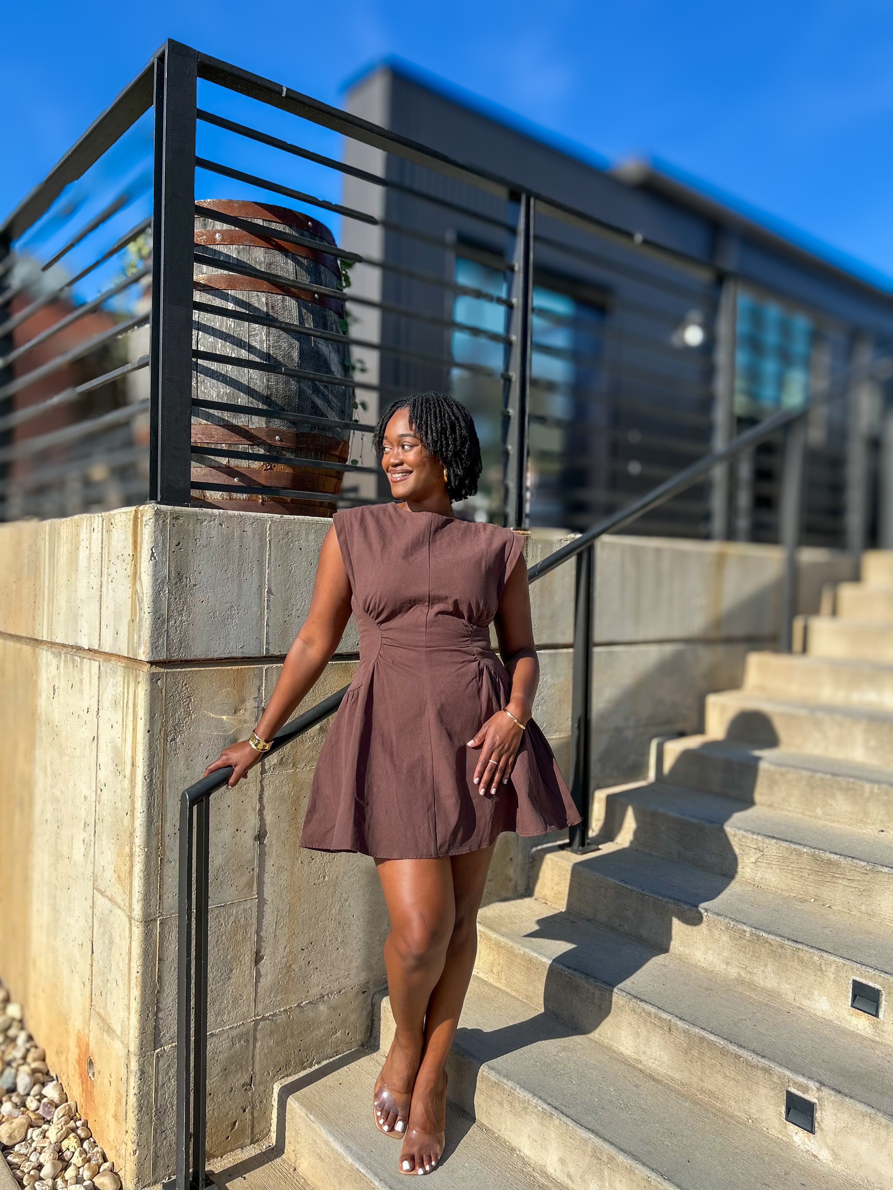 Obedience Stella Dress (Brown)